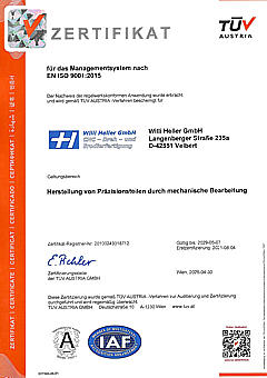 Zertifizierte Qualität Genauigkeit bis ins Detail
